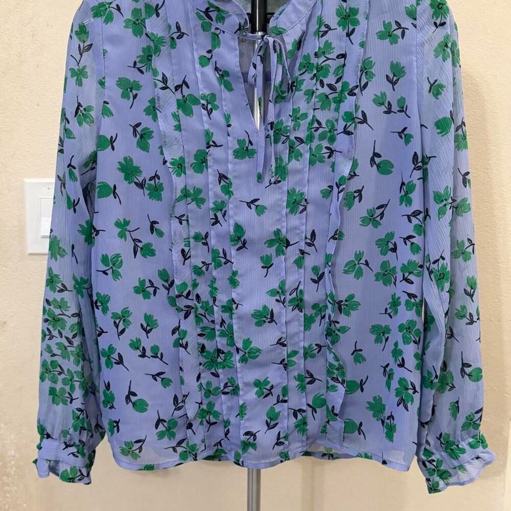 Ann-taylor Women's Blue and Purple Blouse
